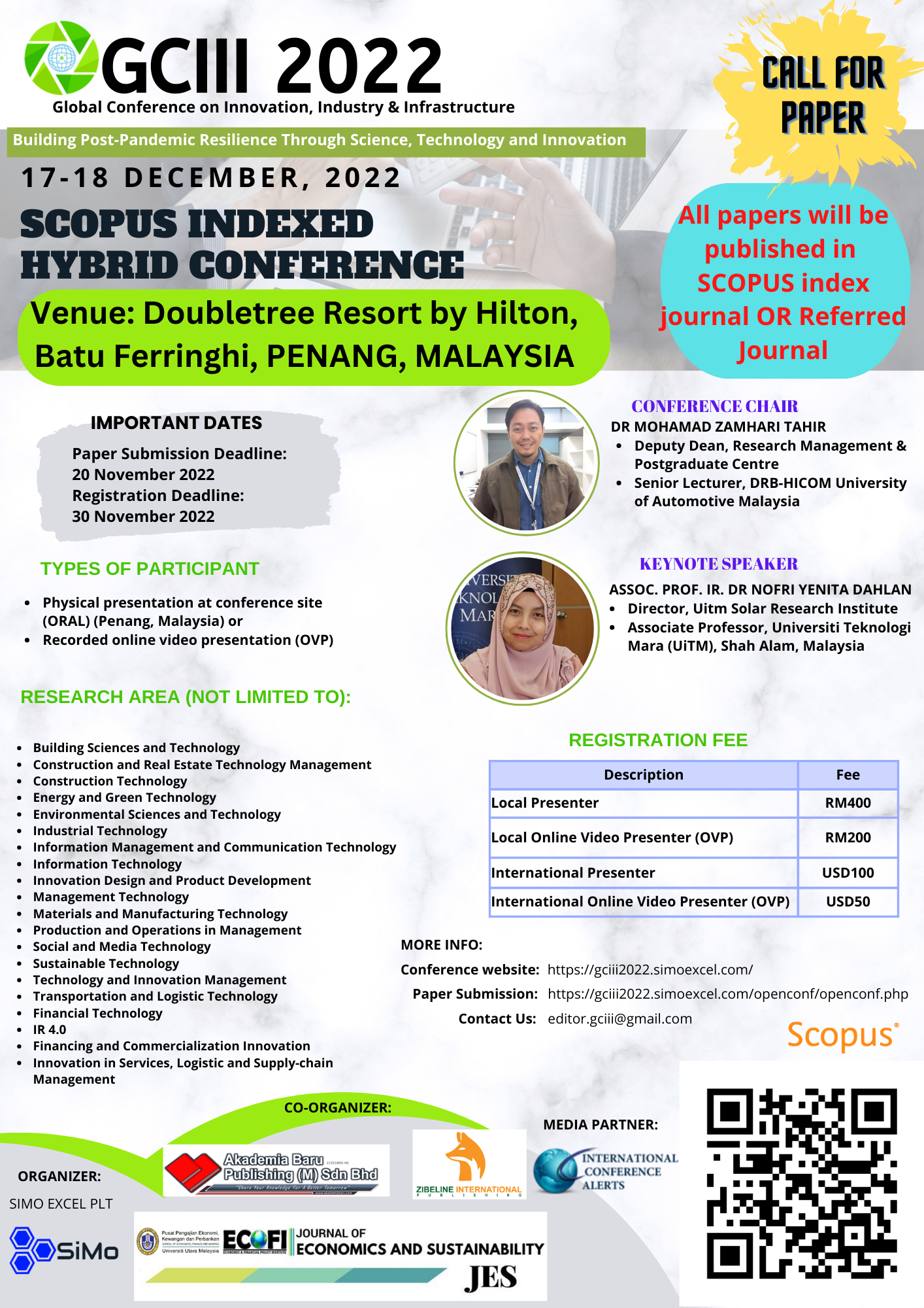 The Global Conference on Innovation, Industry and Infrastructure (GCIII 2022)