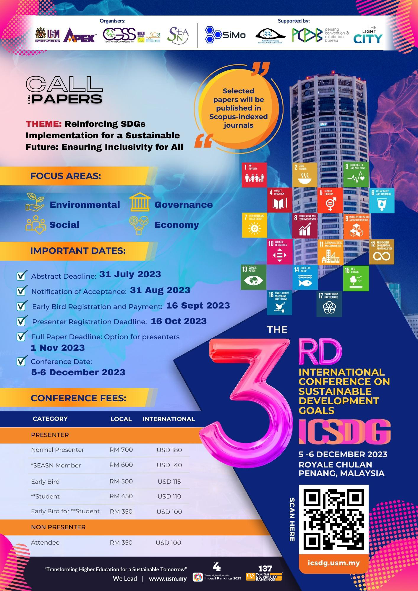 3rd International Conference on Sustainable Development Goals (ICSDG 2023)